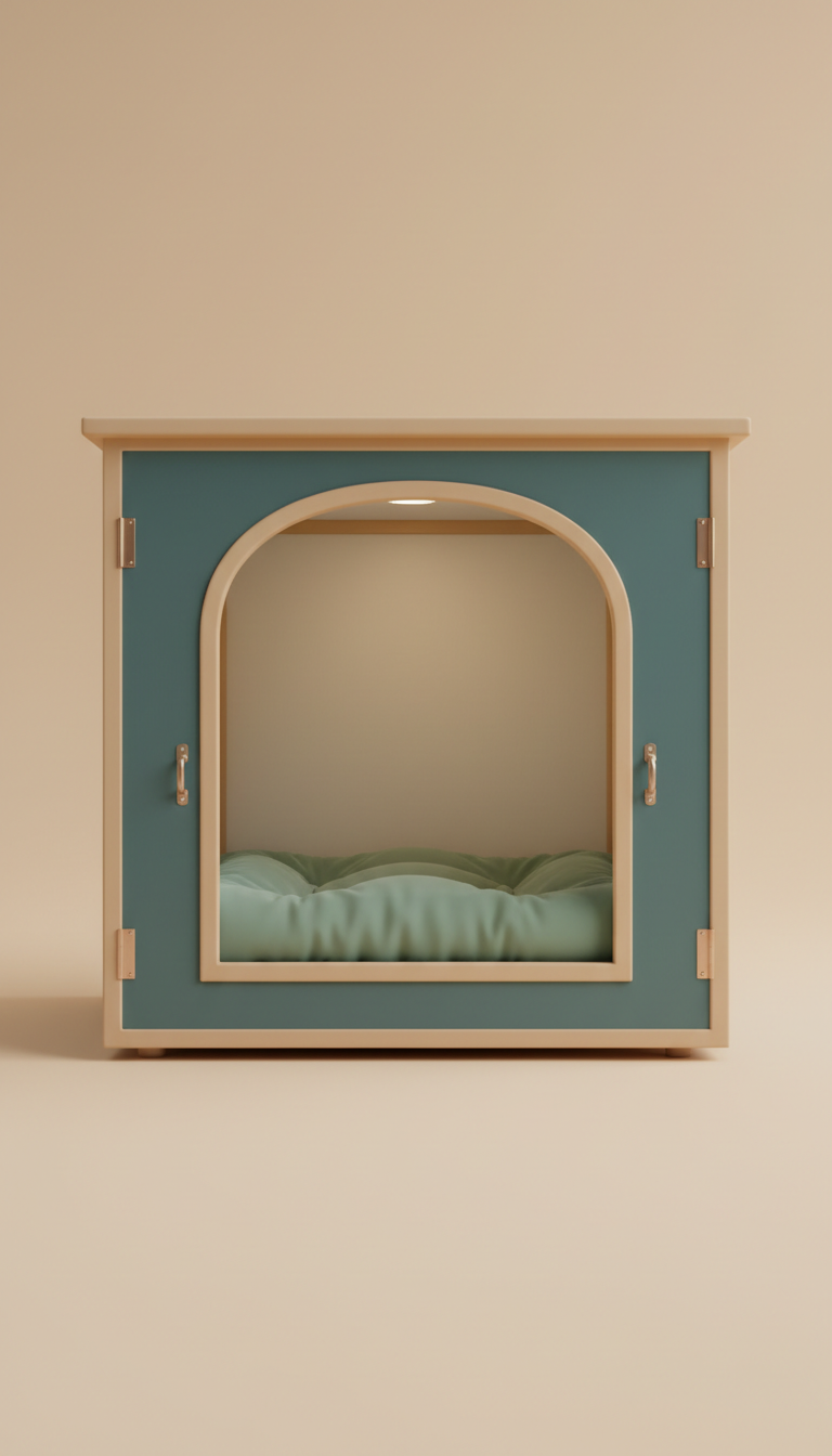 Luxury Pet Kennel Suite with Plush Bedding